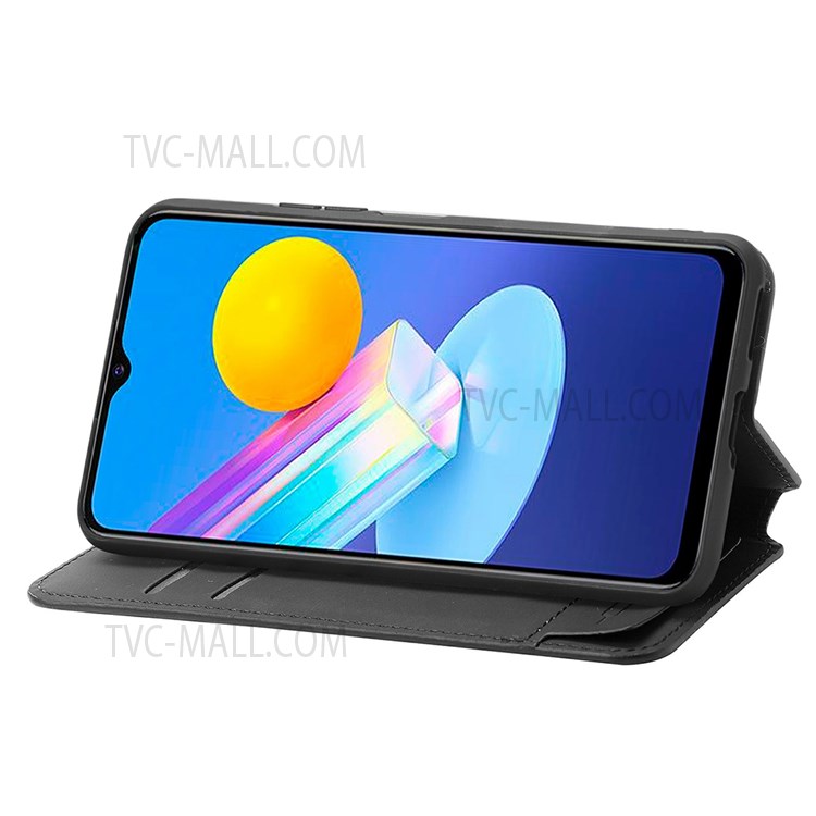 CASENEO 001 Series Automatic Closing RFID Blocking Function Pattern Printing Leather Wallet Drop-proof Phone Stand Cover for vivo Y72 5G - Magic Space-10