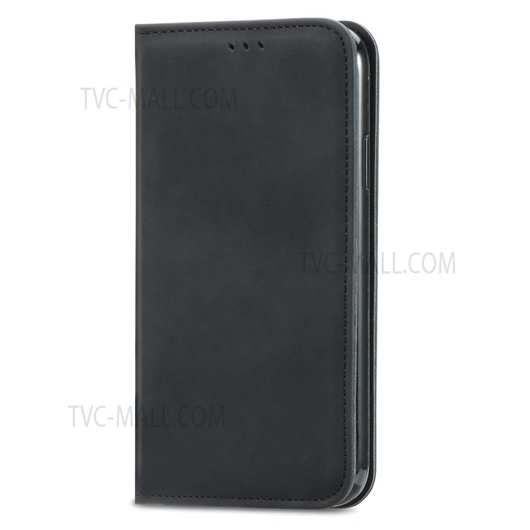 For Oppo K9 Pro TPU+PU Leather Phone Protection Shell Retro Style Magnetic Skin-Touch Surface Flip Phone Case with Supporting Stand Card Slots - Black-10