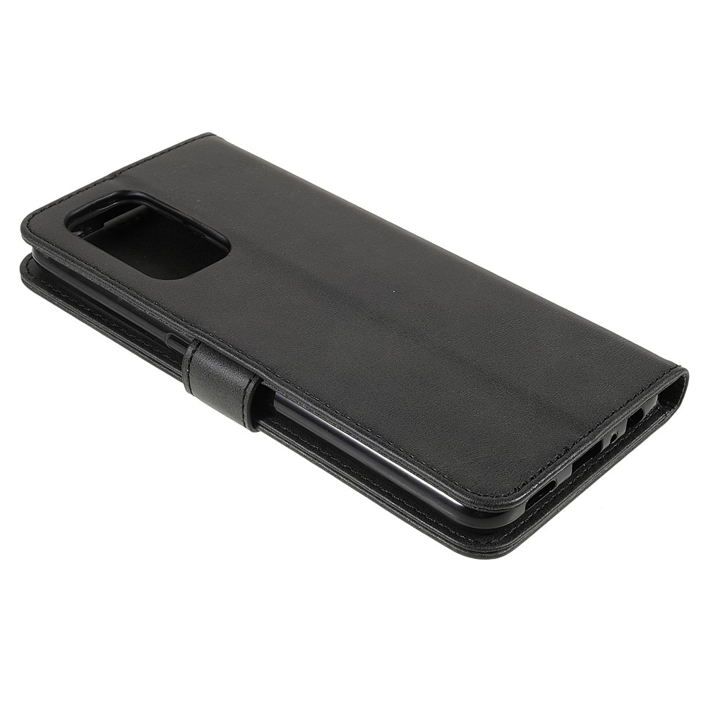 Lc. Imeeke Stand Dress Stand Design Magnético PU Cael de Capelo PU Com Carteira Para Oppo Reno6 Z - Preto