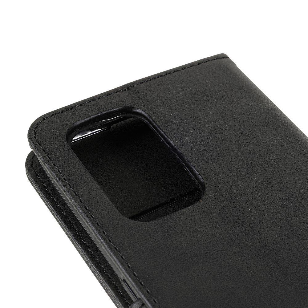 Lc. Imeeke Stand Dress Stand Design Magnético PU Cael de Capelo PU Com Carteira Para Oppo Reno6 Z - Preto