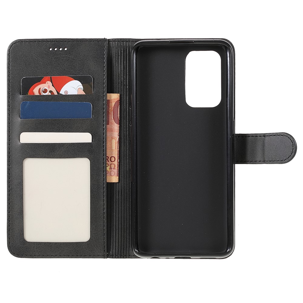 LC.IMEEKE PU Leather Foldable Stand Protective Phone Case Wallet Cover for Oppo A95 5G - Black-9