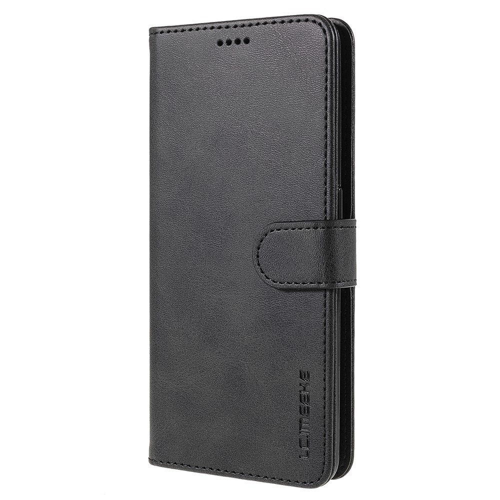 LC.IMEEKE Stand Wallet Leather Cover Protective Inner TPU Phone Case for Oppo F19s - Black-2