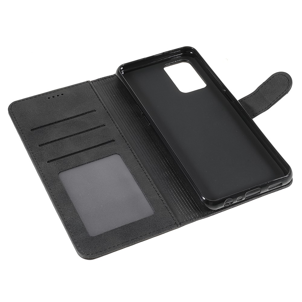 LC.IMEEKE Stand Wallet Leather Cover Protective Inner TPU Phone Case for Oppo F19s - Black-8