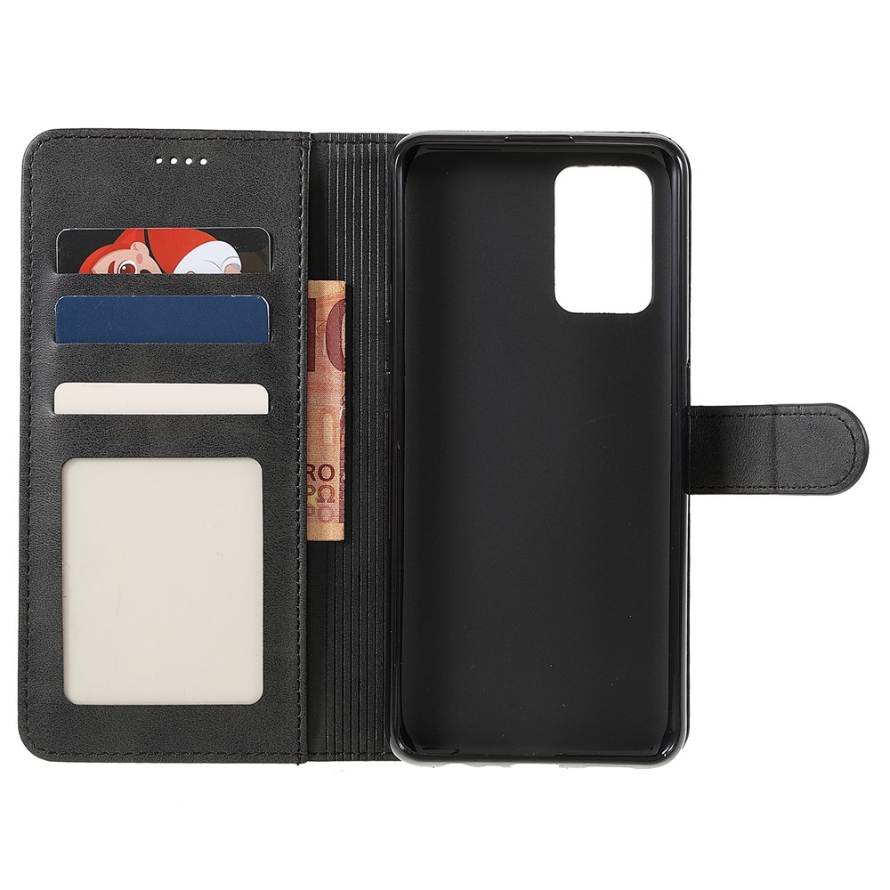 LC.IMEEKE Stand Wallet Leather Cover Protective Inner TPU Phone Case for Oppo F19s - Black-9