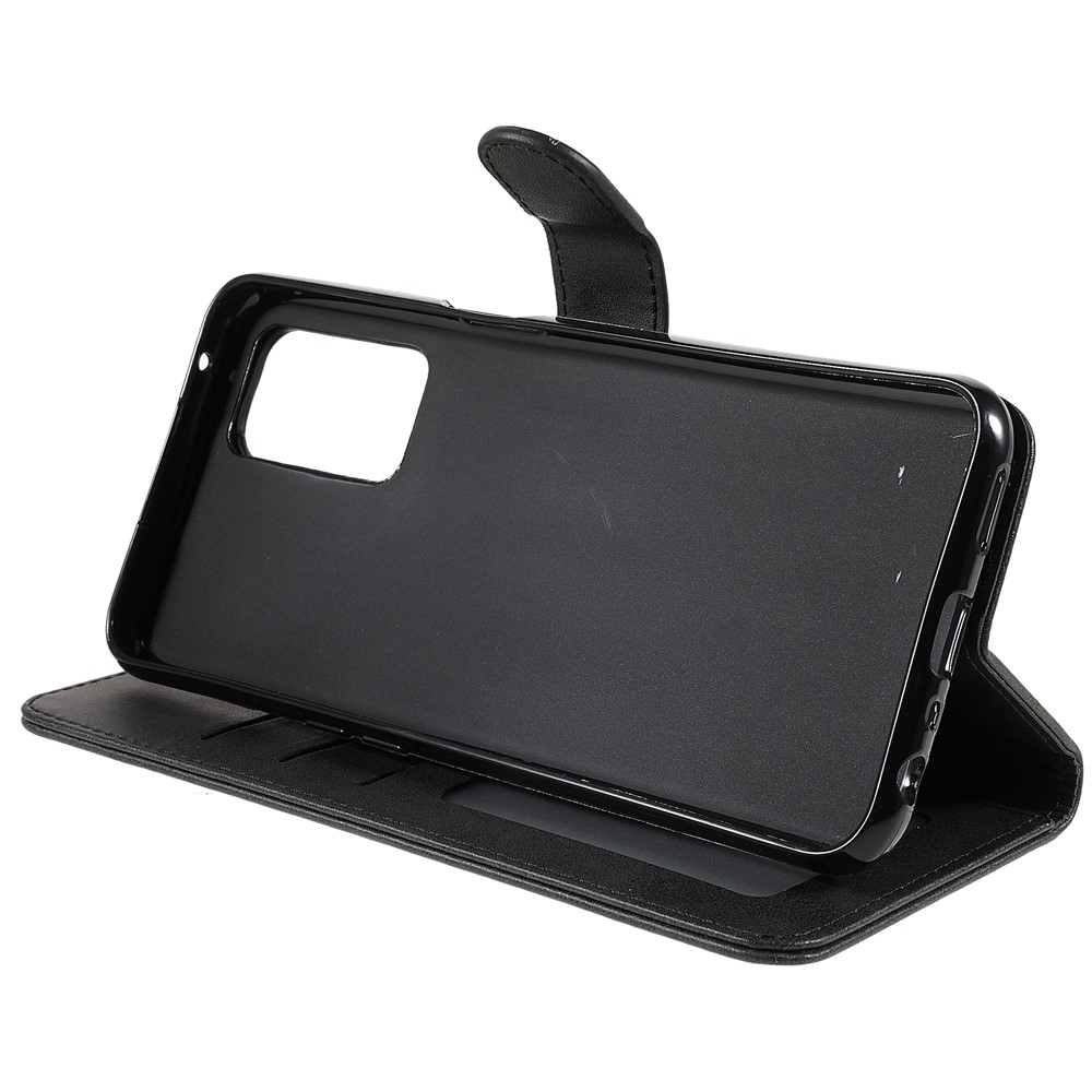LC.IMEEKE Scratch-resistant PU Leather Shock Absorption Phone Case Wallet Stand Cover for Oppo A93s 5G - Black-10
