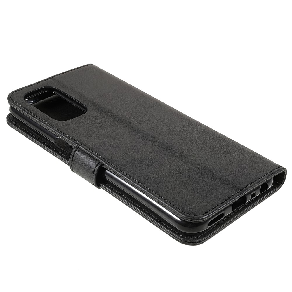 LC.IMEEKE Scratch-resistant PU Leather Shock Absorption Phone Case Wallet Stand Cover for Oppo A93s 5G - Black-5