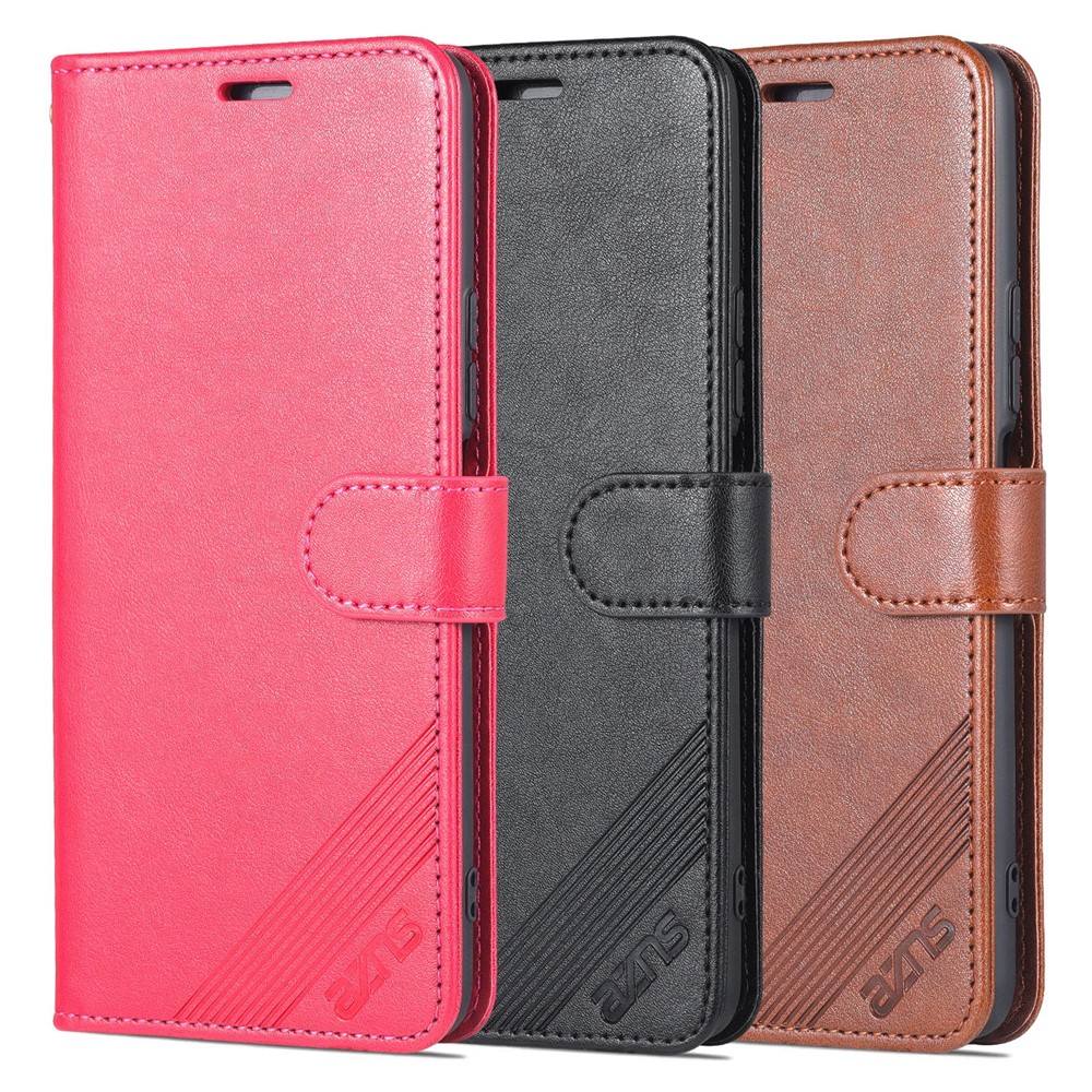 AZNS Dual-sided Magnetic Clasp PU Leather Stand Wallet Horizontal Flip Phone Cover for vivo T1 5G - Black-11