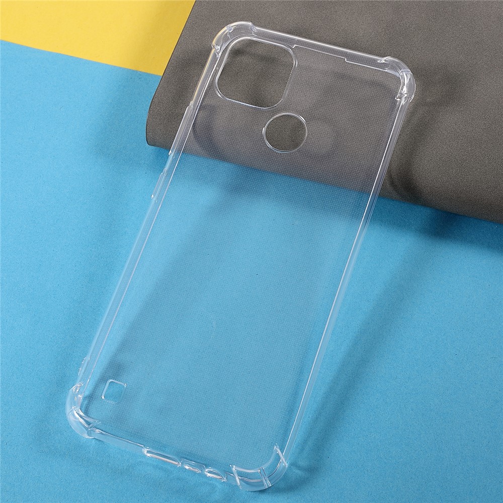 Slim Thin 1.0mm Flexible Clear TPU Scratch-Resistant Precise Cut-out Phone Case for Realme C21-3