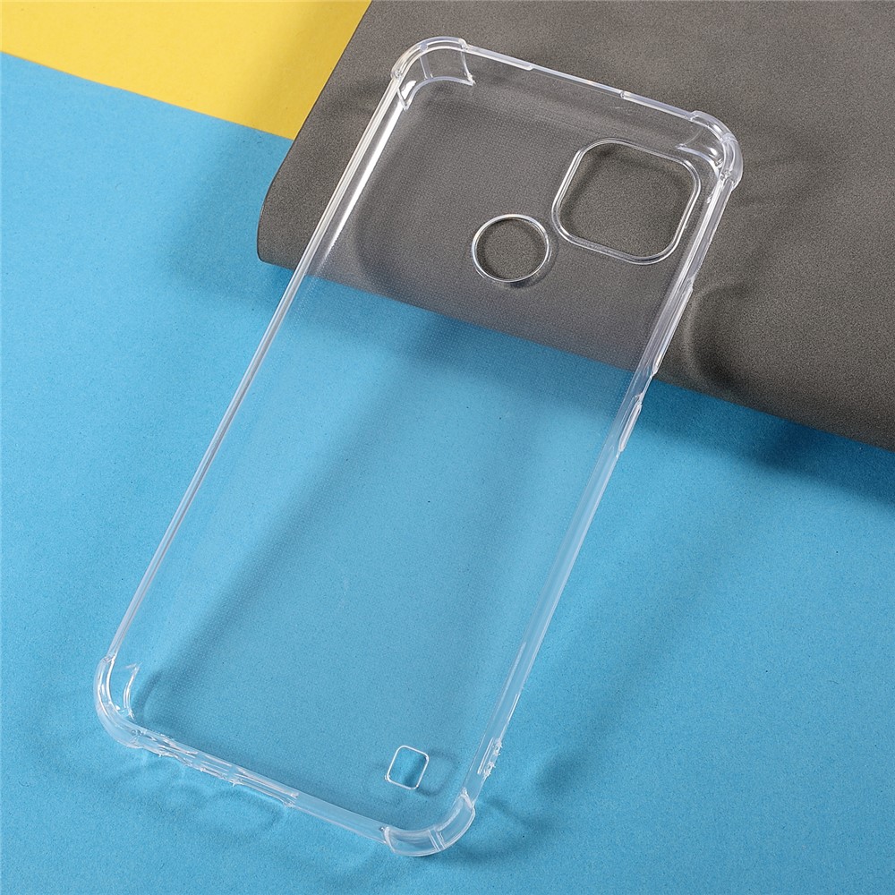 Slim Thin 1.0mm Flexible Clear TPU Scratch-Resistant Precise Cut-out Phone Case for Realme C21-6