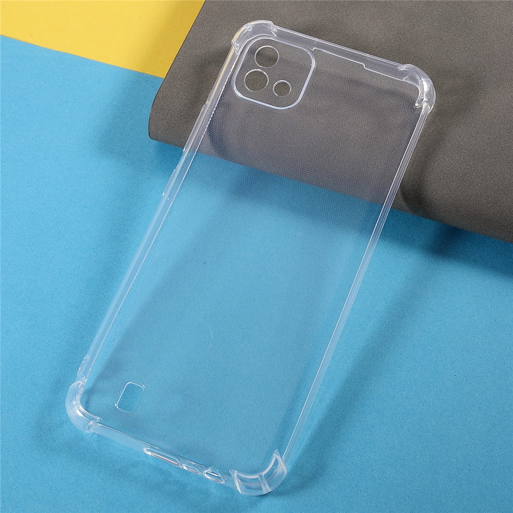 1.0mm Clear Reinforced Corners TPU Bumper Precise Cut-out Protective Case for Realme C20-3