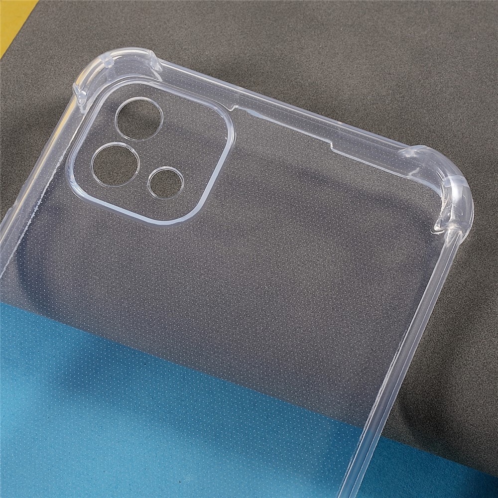 1.0mm Clear Reinforced Corners TPU Bumper Precise Cut-out Protective Case for Realme C20-4