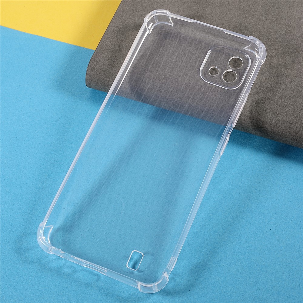 1.0mm Clear Reinforced Corners TPU Bumper Precise Cut-out Protective Case for Realme C20-6