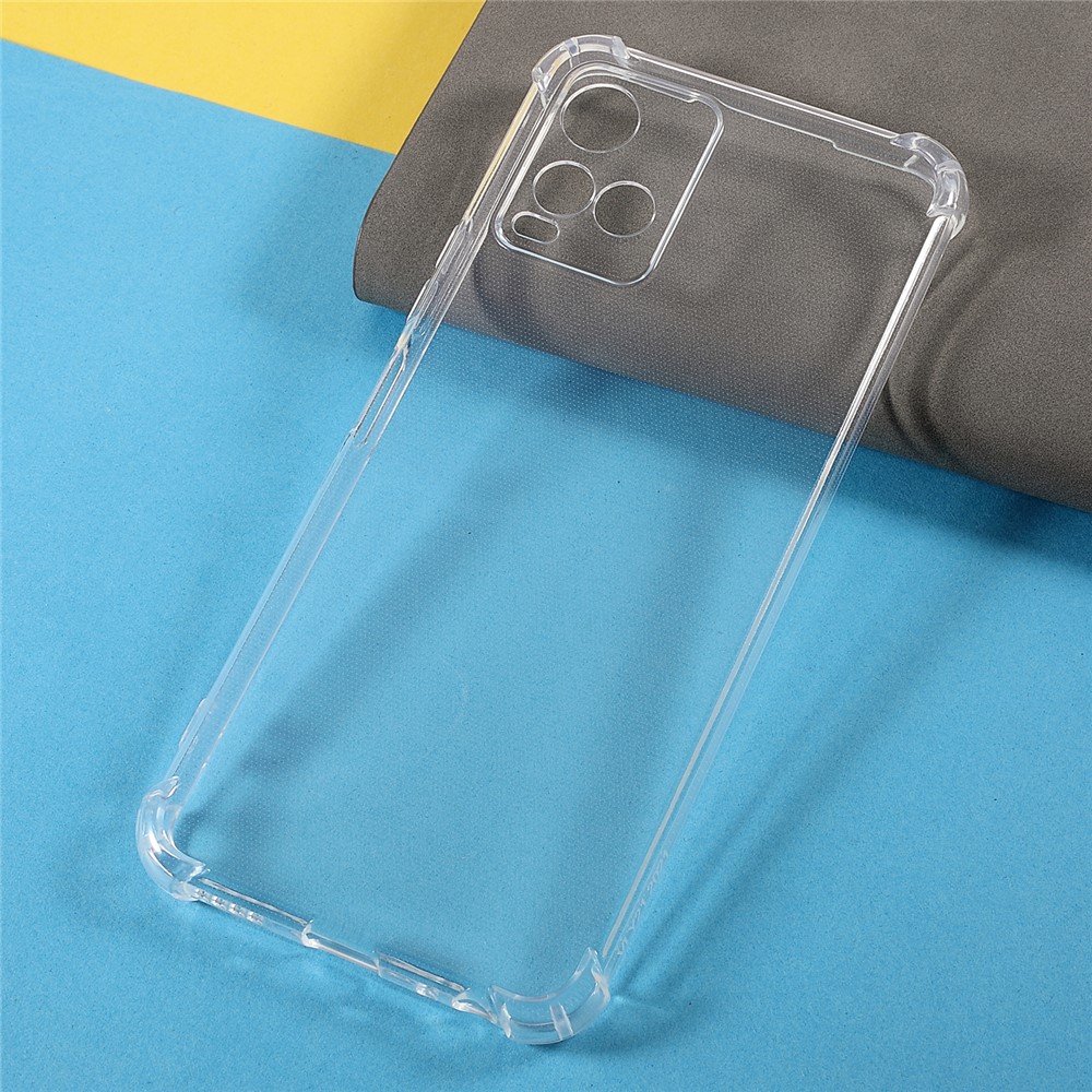 Clear Transparent Reinforced Corners TPU Precise Cut-out 1.5mm Thick Back Case for vivo Y21 / Y33s-3