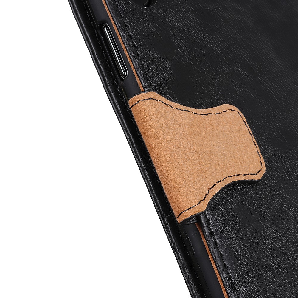 Crazy Horse Horse Texture Wallet Design Split Cuir + TPU Téléphone Cover Stand Case Pour Oppo Reno7 Pro 5G - le Noir-10