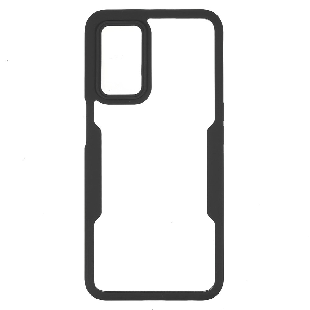 Drop-proof Well-protected PET Screen Protector + Acrylic Back Panel + TPU Frame Case for Oppo A16/A16S/A55 5G/A54 4G/A54s - Black-2
