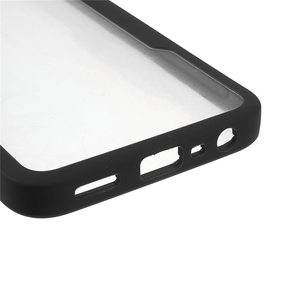 Drop-proof Well-protected PET Screen Protector + Acrylic Back Panel + TPU Frame Case for Oppo A16/A16S/A55 5G/A54 4G/A54s - Black-5