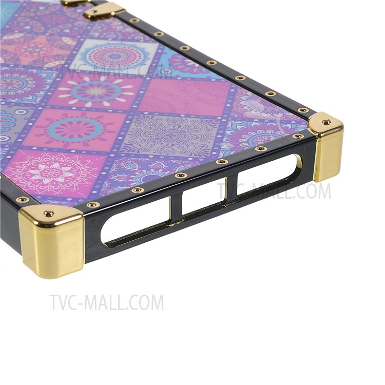 Flexible TPU Phone Case Anti-scratch Ethnic Pattern Printing Electroplating Phone Shockproof Cover for vivo Y33s / vivo Y21 - National Style-5