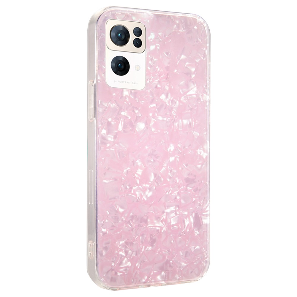 IPAKY IMD Design Projeto de Choque Slim Hard Acrylic + Soft TPU Bordas Caixa de Telefone Protetor Para Oppo Reno7 Pro 5G - Rosa-2