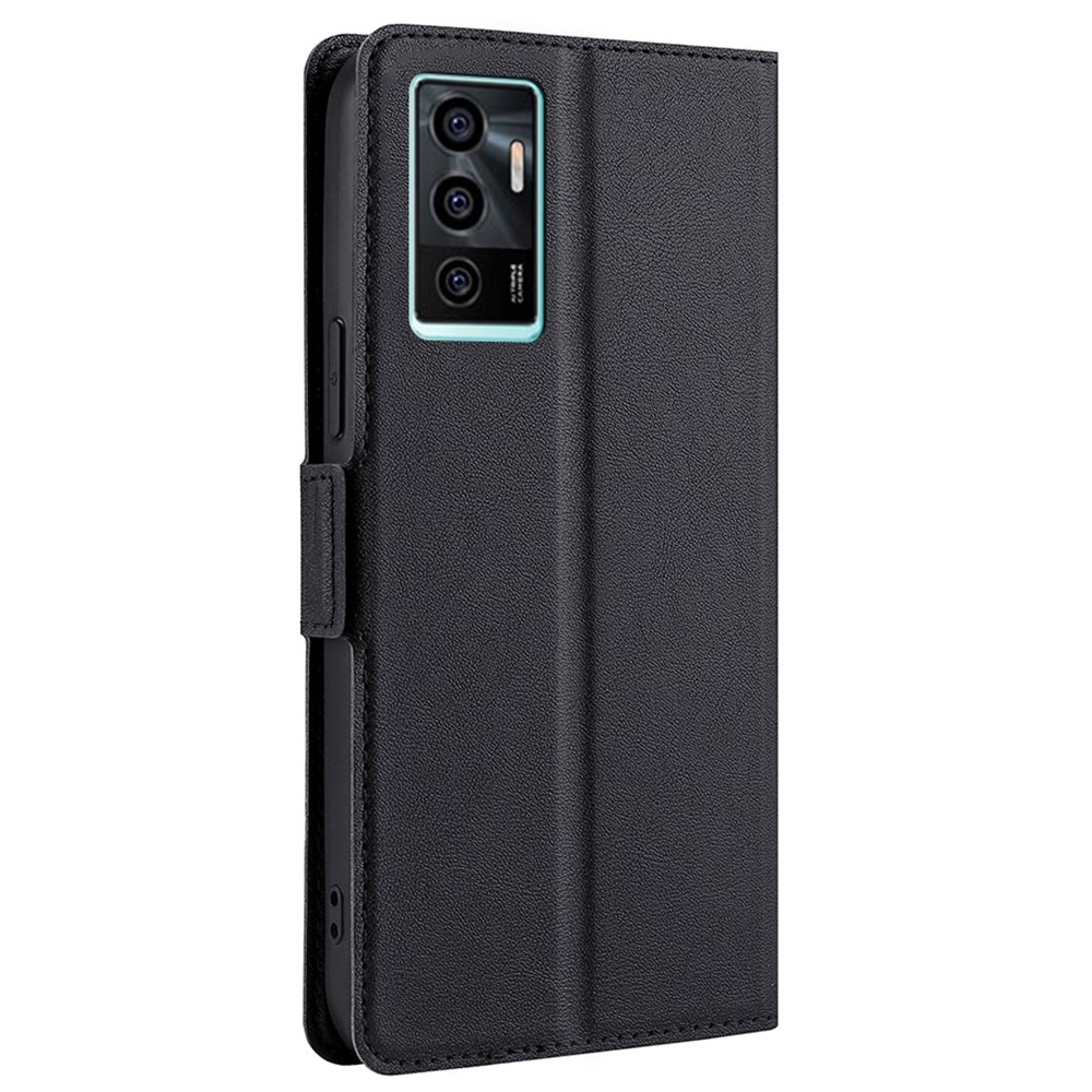 Side Magnetic Clasp Ultra-thin PU Leather Full-protection Phone Cover Stand Case with Card Slot for vivo V23e 5G/V23e 4G/S10e - Black-2