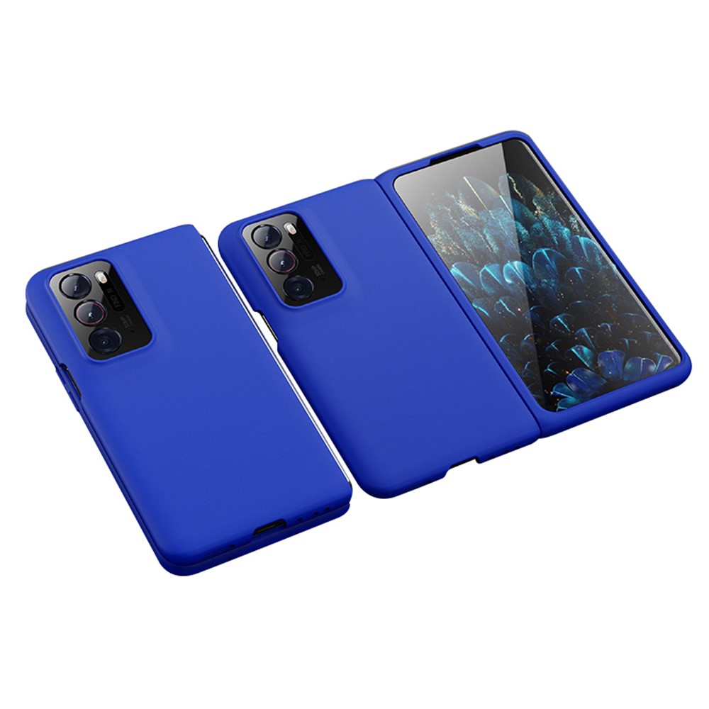 Rubberized Finish Scratch-resistant Hard PC Protective Cover Mobile Phone Case Shell for Oppo Find N - Blue-1