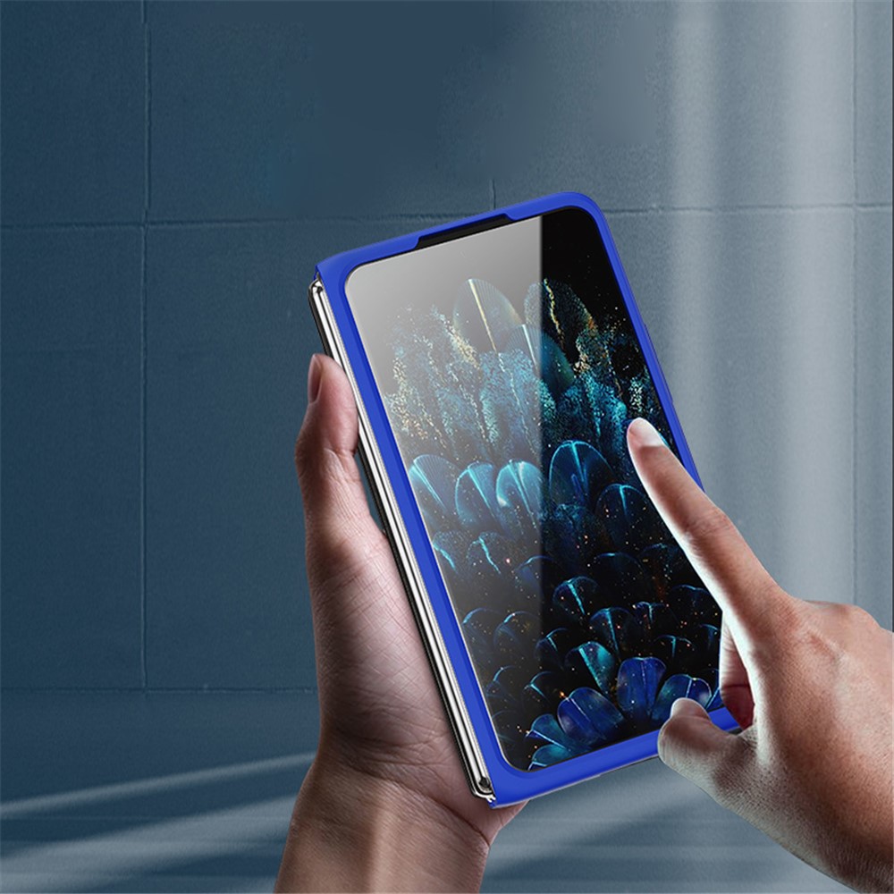 Rubberized Finish Scratch-resistant Hard PC Protective Cover Mobile Phone Case Shell for Oppo Find N - Blue-6