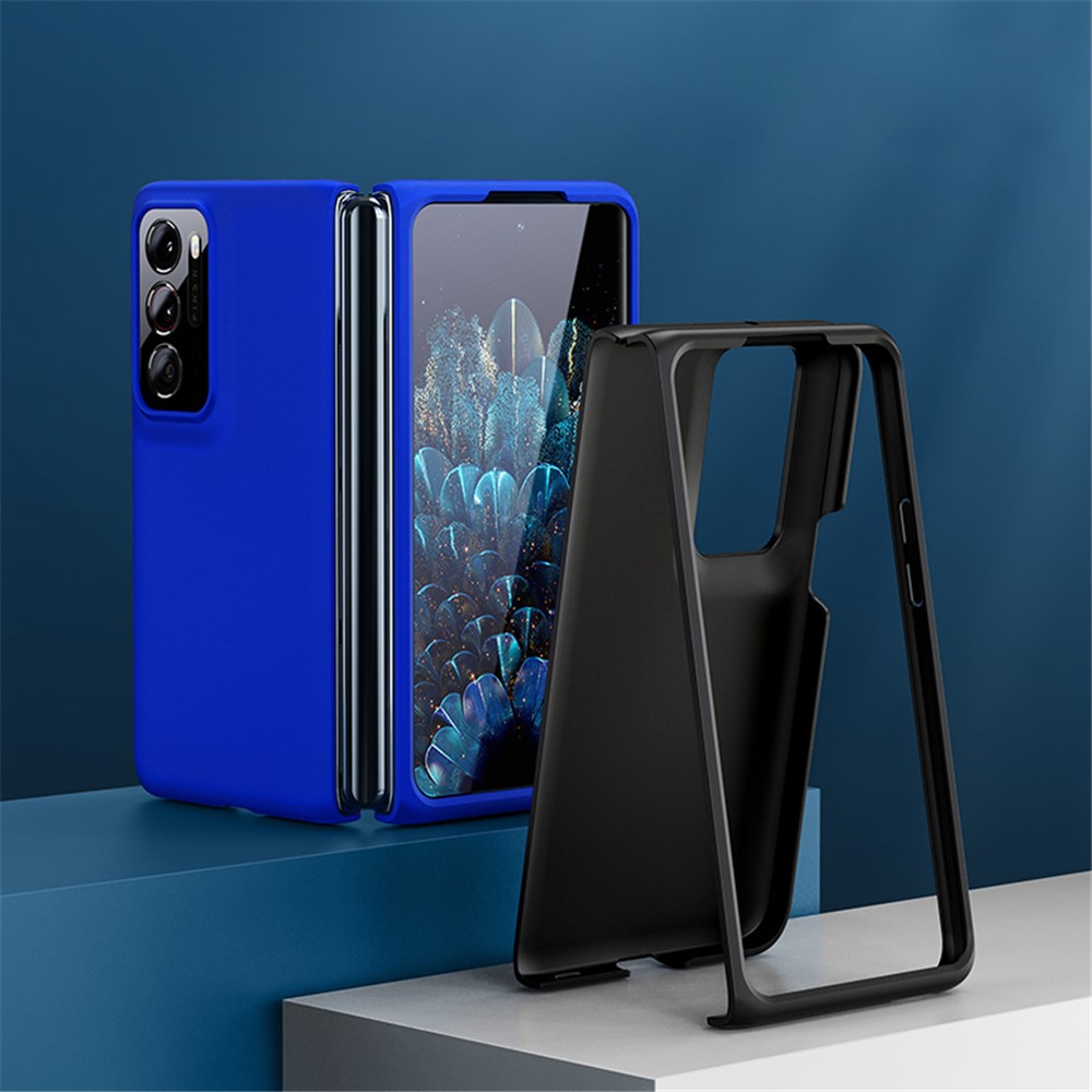 Rubberized Finish Scratch-resistant Hard PC Protective Cover Mobile Phone Case Shell for Oppo Find N - Blue-8