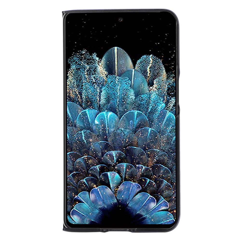 Crazy Horse Texture Mobile Phone Case PU Leather Coated PC Hybrid Phone Cover for Oppo Find N - Black-3