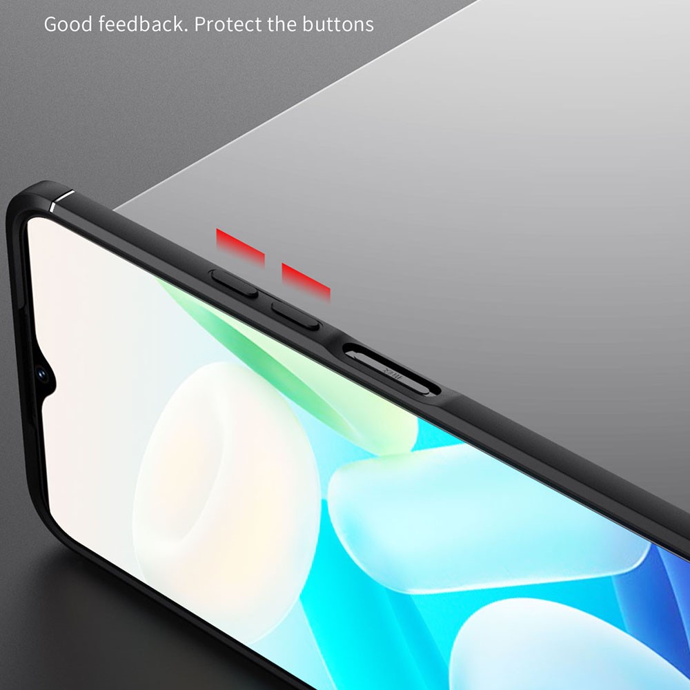 Ring Kickstand Anti-Fingerprint Shockproof Soft TPU Frost Back Phone Cover for vivo Y55s 5G - Black-12