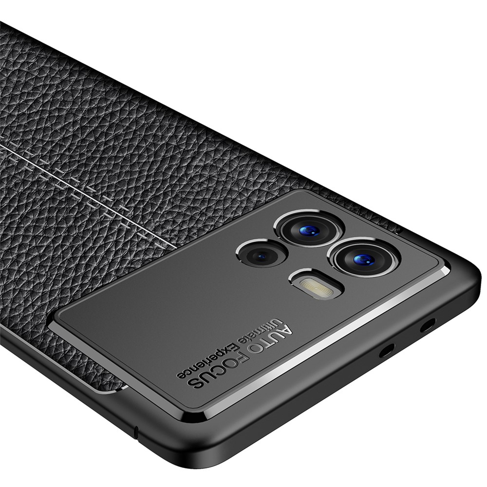 Anti-Fingerprint Litchi Texture Soft TPU Protective Back Cover for vivo iQOO 9 Pro - Black-2