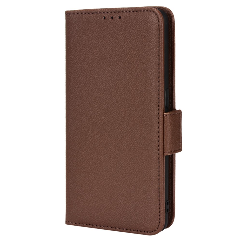 For Oppo A94 4G / F19 Pro 4G / Reno5 F 4G / Reno5 Lite Flip Wallet Phone Case Litchi Texture PU Leather Flip Folio Protective Cover with Stand - Brown-2