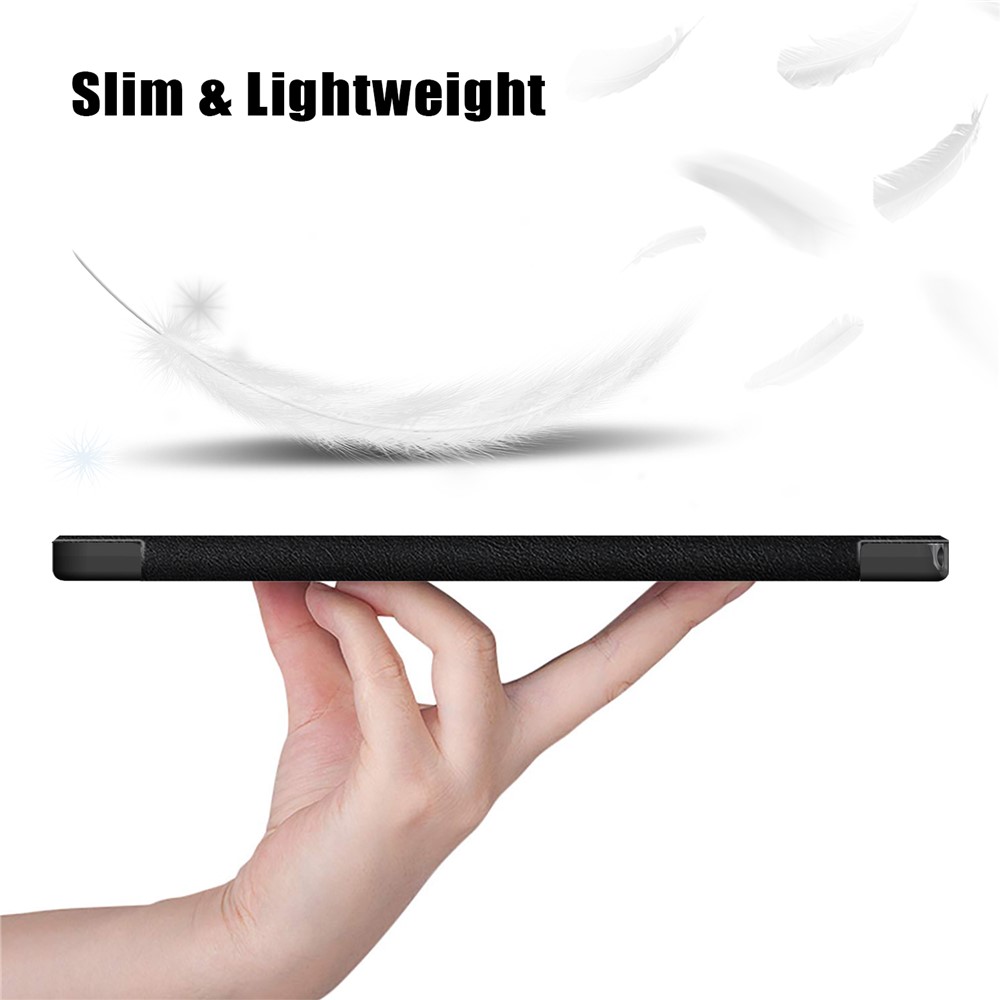 For Realme Pad Tri-Fold Stand Tablet Case Auto-Wake/Sleep Slim and Lightweight Bumper Protection Cover Case - Black-3