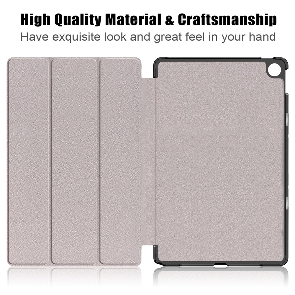 For Realme Pad Tri-Fold Stand Tablet Case Auto-Wake/Sleep Slim and Lightweight Bumper Protection Cover Case - Black-5