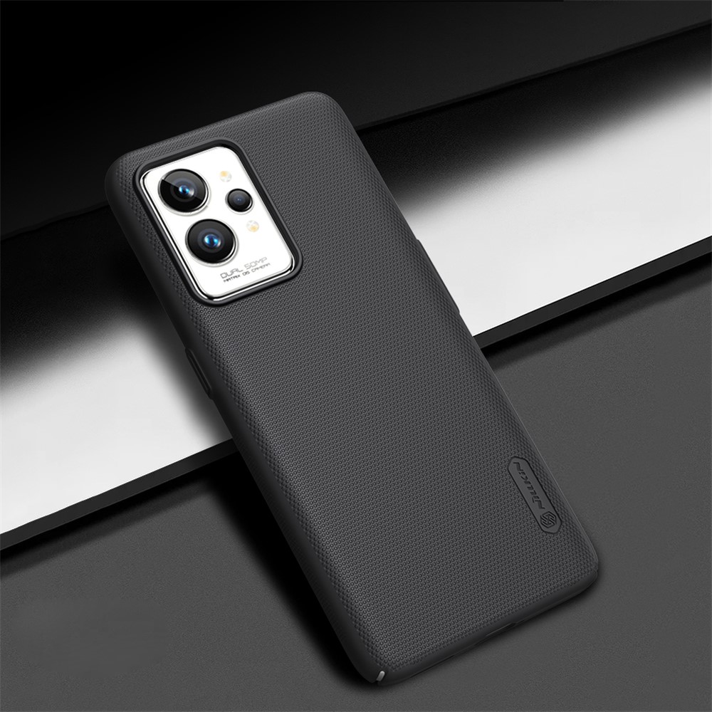 NILLKIN for Realme GT2 Pro Frosted Shield PC Case Wear-resistant Anti-drop Protection Cell Phone Cover - Black-9