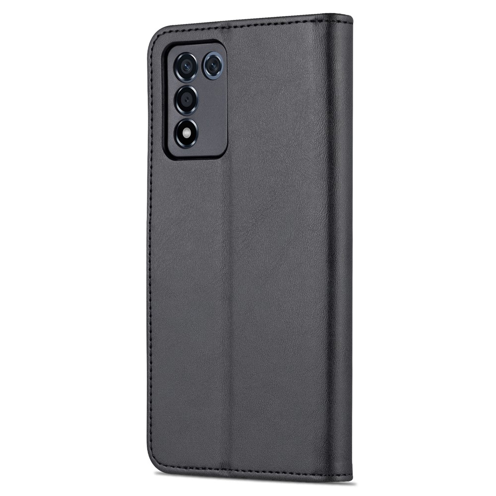 AZNS For Oppo K9s/Realme Q3s Scratch-proof PU Leather Case Wallet Folding Stand Magnetic Flip Cover - Black-3