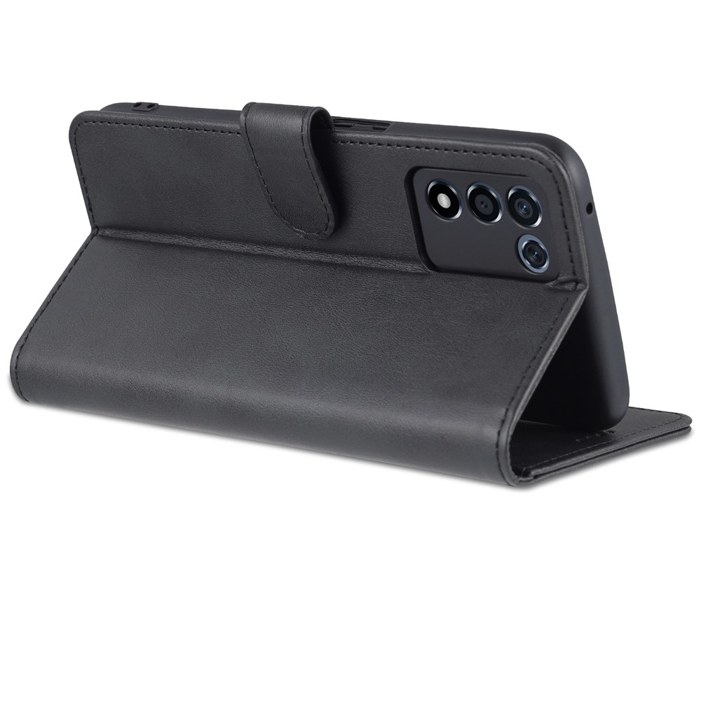 AZNS For Oppo K9s/Realme Q3s Scratch-proof PU Leather Case Wallet Folding Stand Magnetic Flip Cover - Black-6