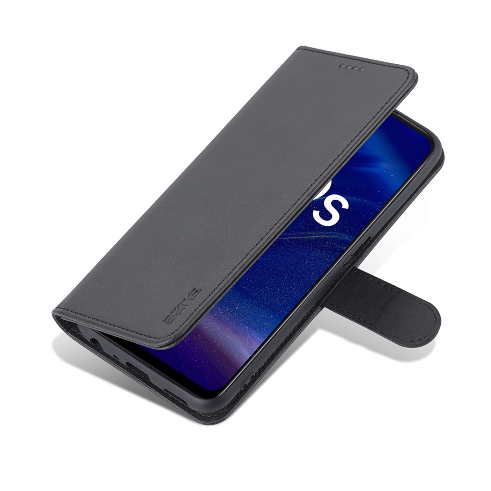 AZNS For Oppo K9s/Realme Q3s Scratch-proof PU Leather Case Wallet Folding Stand Magnetic Flip Cover - Black-7