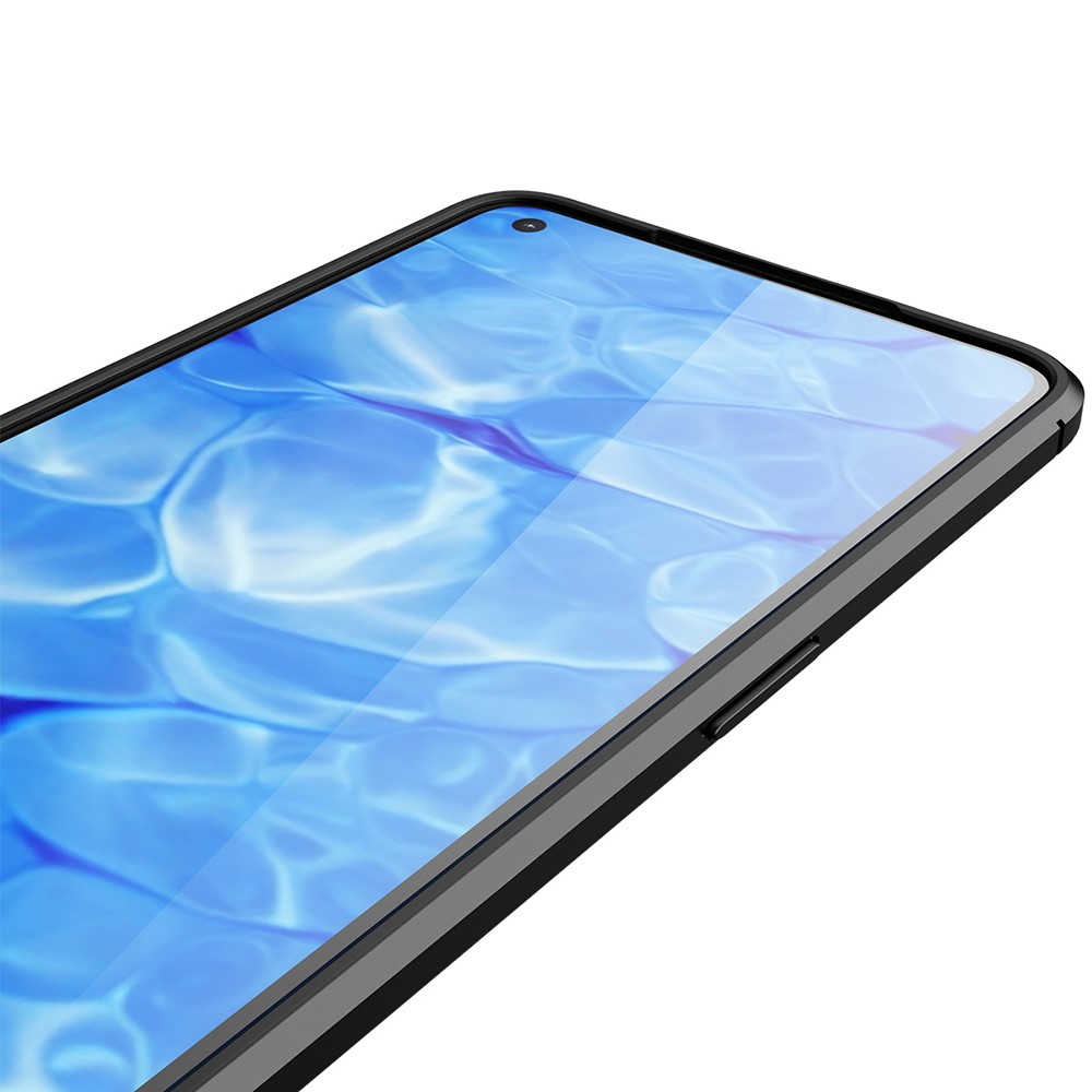 For Oppo Reno7 5G (Global) Litchi Grain Phone Case Anti-Scratch Soft TPU Phone Cover - Black-3