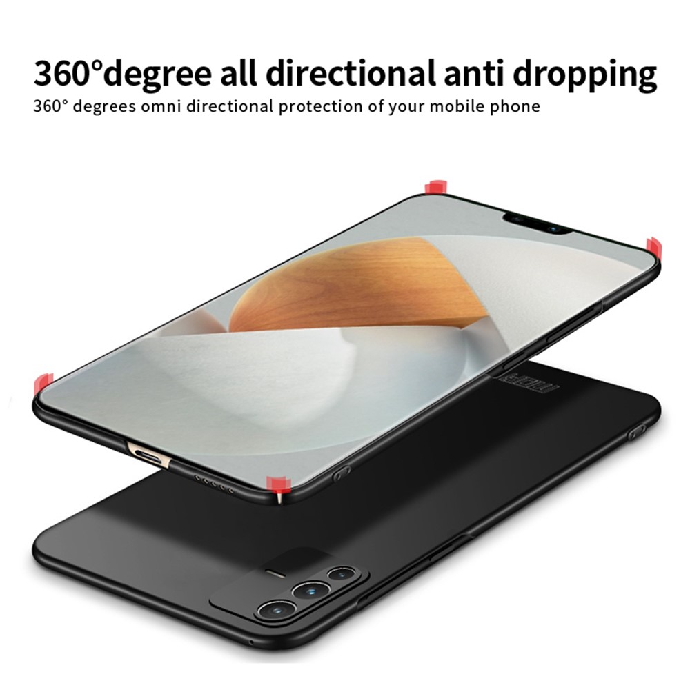 MOFI JK-1 Shield for vivo S12 Pro Matte Finish Anti-fingerprint Anti-fall Hard PC Cell Phone Shell Case - Black-6