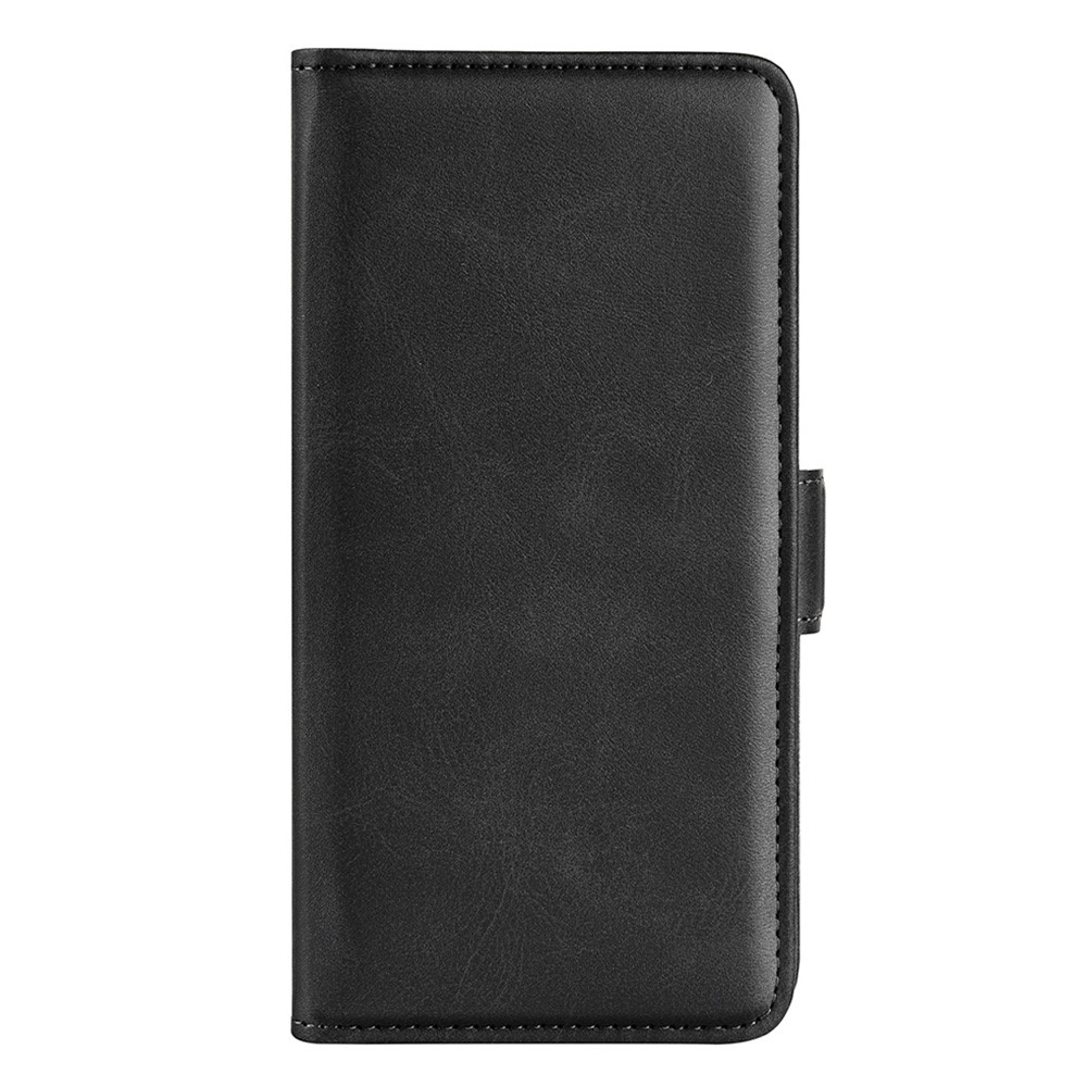 For Realme 9i Textured PU Leather Magnetic Case Full Body Protective Flip Wallet Phone Cover with Stand Feature - Black-2