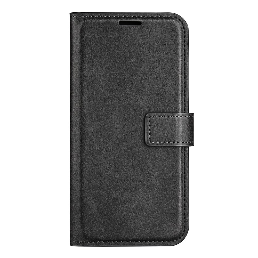 For Realme 9i Textured Wallet Case Magnetic PU Leather Flip Stand Protective Phone Cover - Black-2