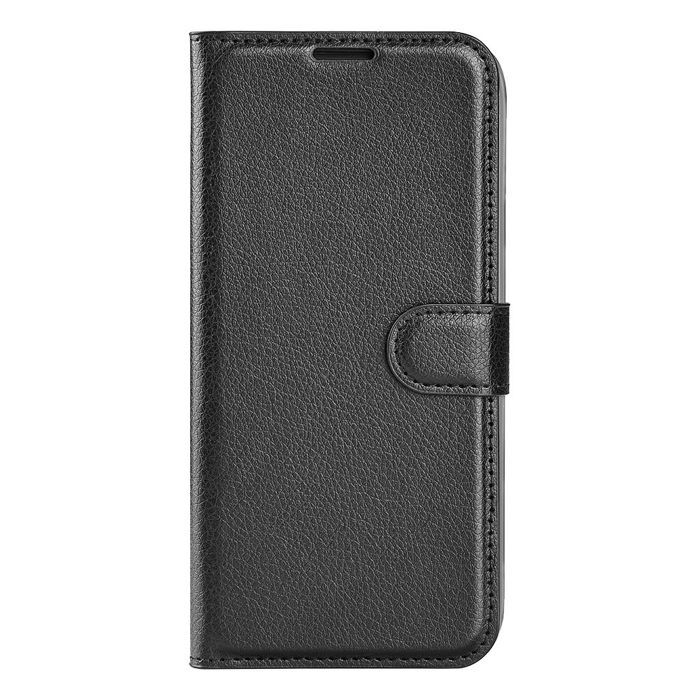 For vivo iQOO U5 5G Litchi Texture PU Leather Wallet Case Stand Shockproof TPU Inner Shell Phone Cover - Black-2