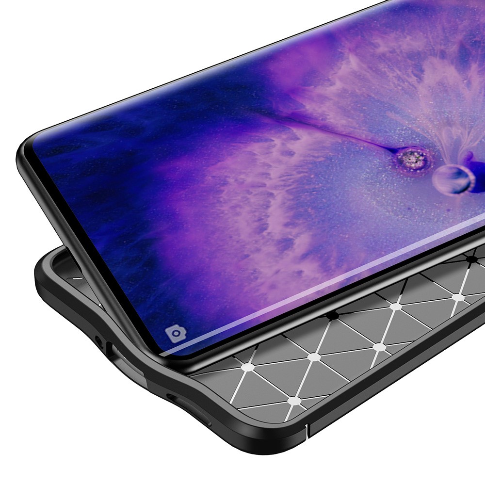 Stylish Litchi Texture Phone Case for Oppo Find X5, Anti-drop Protection Mobile Phone TPU Cover - Black-3