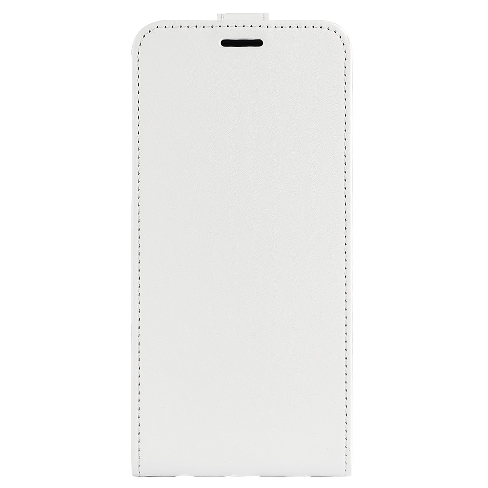 Vertical Flip Phone Case for Realme C35, Crazy Horse Texture PU Leather Cover with Card Holder - White-2
