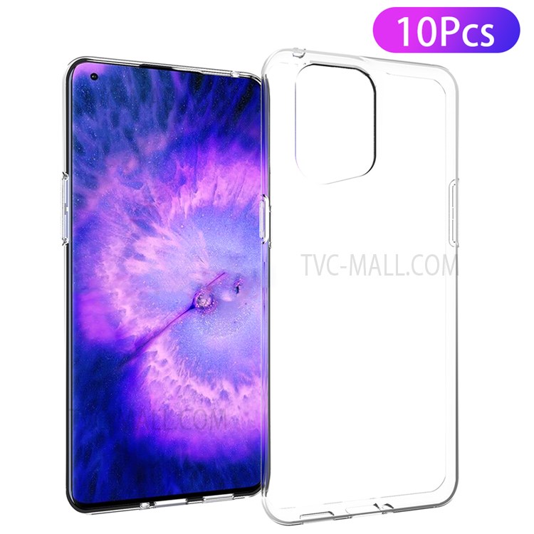 10Pcs/Pack Inner Watermark-free Phone Case for Oppo Find X5 Pro, Transparent Mobile Phone TPU Cover-1