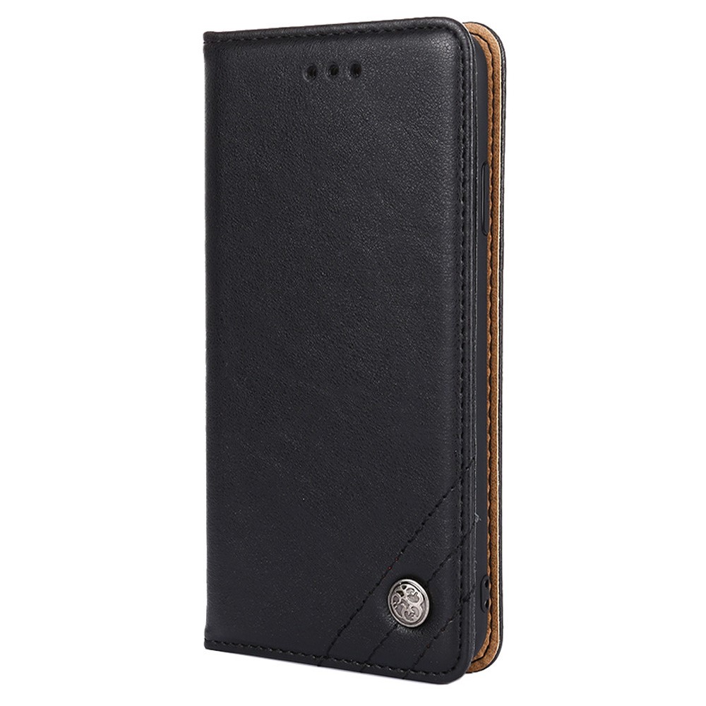 For Oppo A96 5G Triangle Stitching Line PU Leather Case Anti-scratch Adjustable Stand Wallet Mobile Phone Cover - Black-3