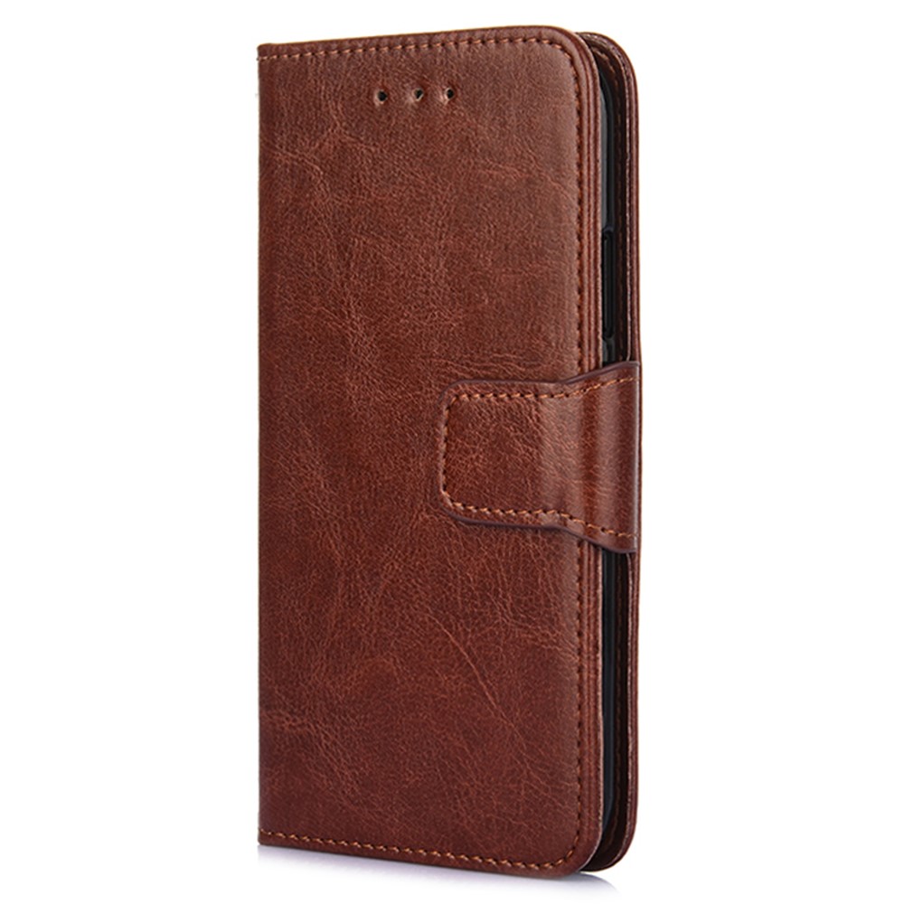 For Realme 9 Pro+ Anti-drop Magnetic Clasp Phone Case Full-Protection PU Leather Wallet Stand Cover Shell - Brown-2