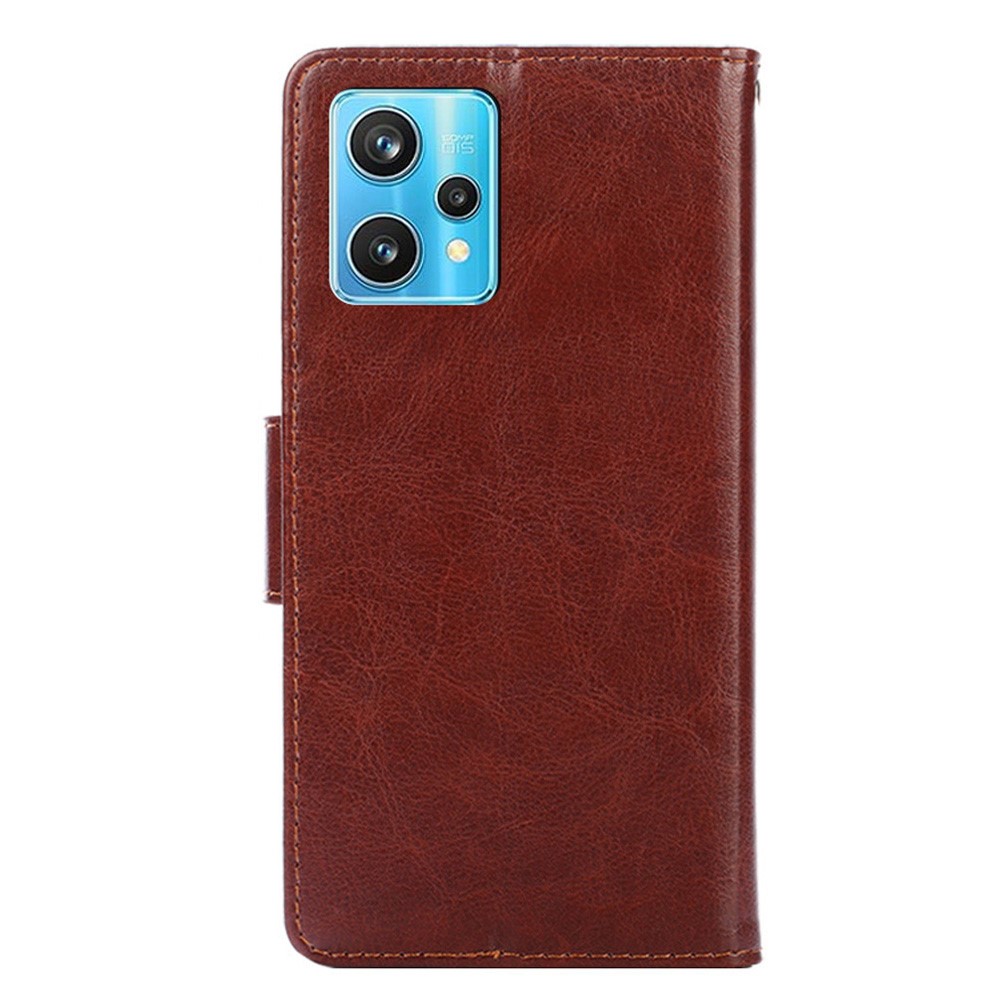 For Realme 9 Pro+ Anti-drop Magnetic Clasp Phone Case Full-Protection PU Leather Wallet Stand Cover Shell - Brown-3
