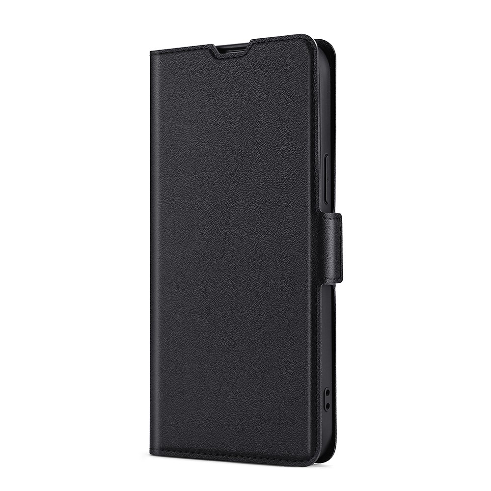 For Realme 9 Pro Drop-proof Side Magnetic Clasp Stand Ultra-thin PU Leather Phone Cover Case with Card Slot - Black-2