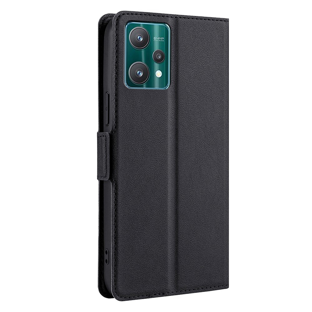 For Realme 9 Pro Drop-proof Side Magnetic Clasp Stand Ultra-thin PU Leather Phone Cover Case with Card Slot - Black-3
