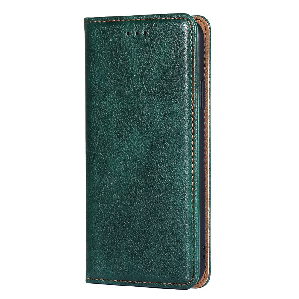 For Realme 9 Pro Anti-fall PU Leather Wallet Case Adjustable Stand Magnetic Absorption TPU Inner Cover - Green-2